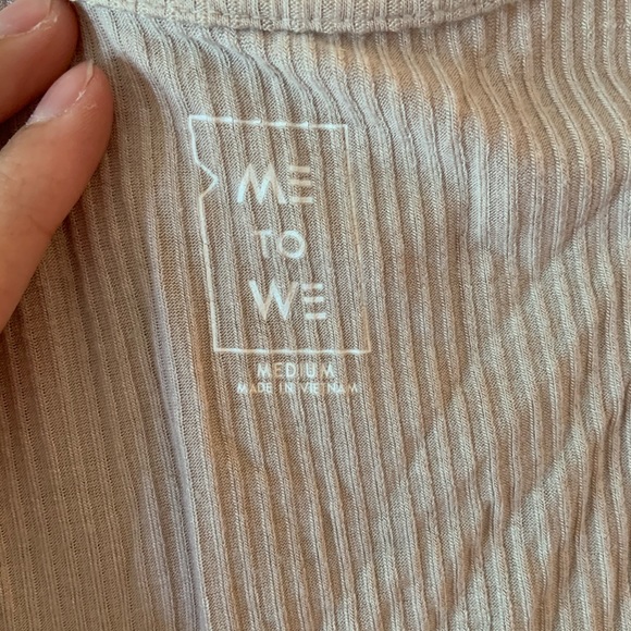 Pacsun Tan Criss Cross V Neck Top - Picture 3 of 4